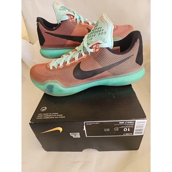 Nike Kobe Bryant X 10 Easter Basketball Shoes Mens 05317-808 Lava Sunset Glow - Picture 1 of 13